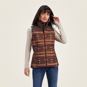 Ariat Brown & Red Southwestern Quilted Vest